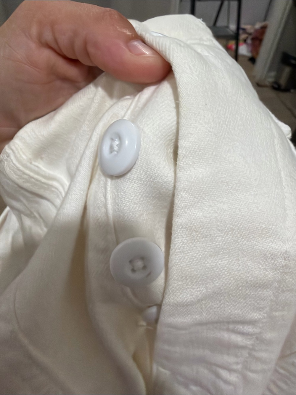 mother patch pocket private ankle fray white button fly 23(BUT FITS LIKE A 2!!) - Picture 7 of 7